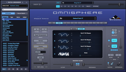 Omnisphere 2. 5 audio tracks layers 1